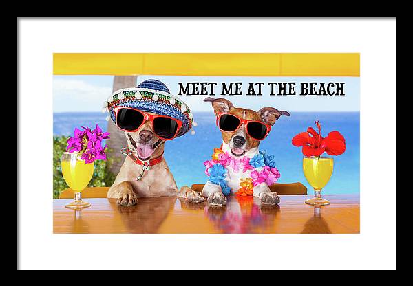 Meet Me At The Beach - Framed Print