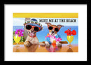 Meet Me At The Beach - Framed Print