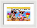 Meet Me At The Beach - Framed Print