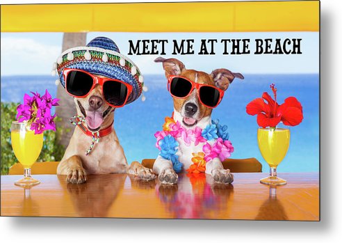 Meet Me At The Beach - Metal Print