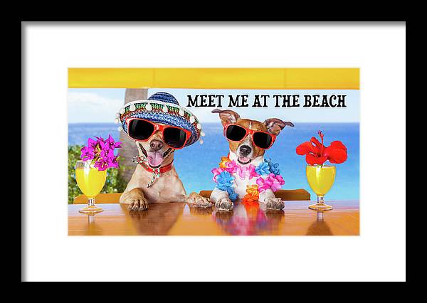 Meet Me At The Beach - Framed Print