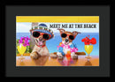Meet Me At The Beach - Framed Print