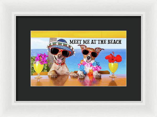 Meet Me At The Beach - Framed Print