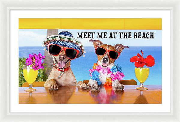 Meet Me At The Beach - Framed Print