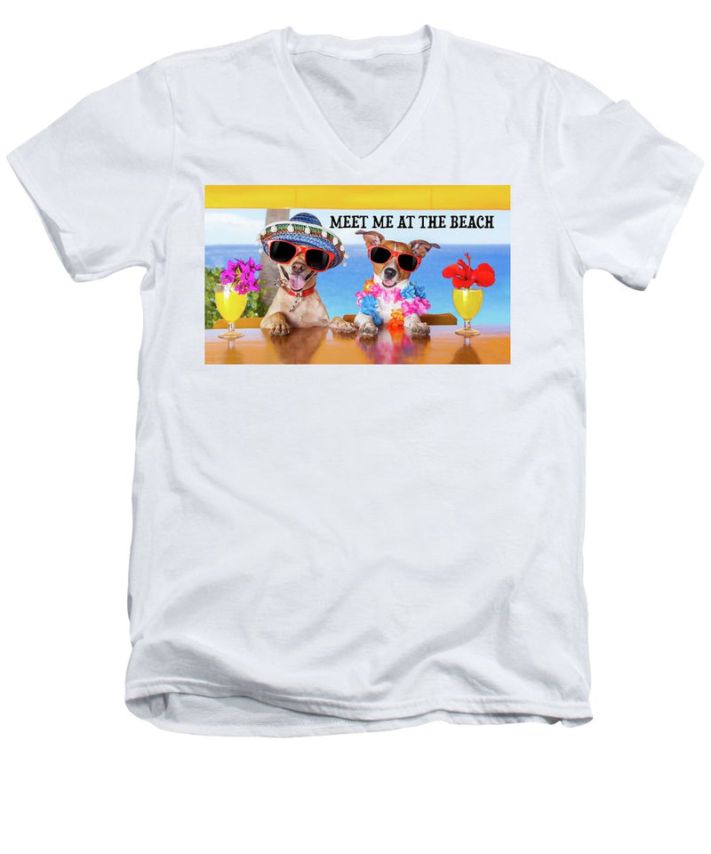 Meet Me At The Beach - Men's V-Neck T-Shirt