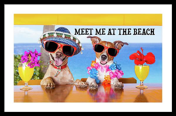 Meet Me At The Beach - Framed Print