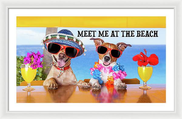 Meet Me At The Beach - Framed Print