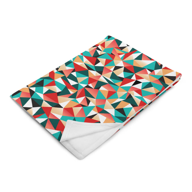 Laguna Fox Collection; Designer Throw Blanket with Diamond Block Colors