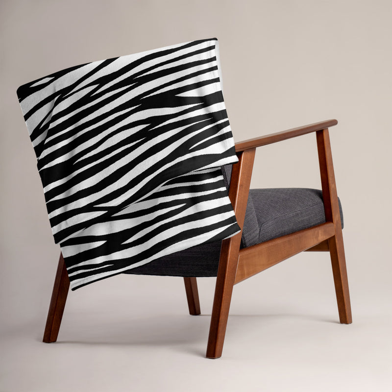Laguna Fox Collection; Designer Throw Blanket; Zebra Strip