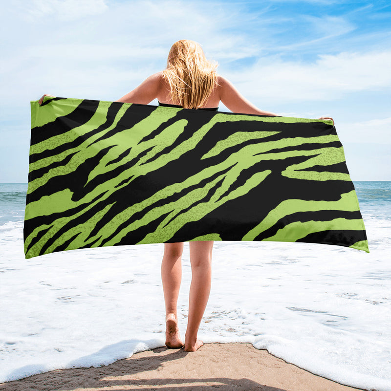 Laguna Fox Collection; Designer Tiger Striped Bath or Beach Towel!