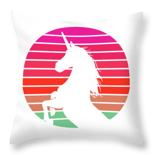 Rainbow Unicorn - Throw Pillow; Insert Included