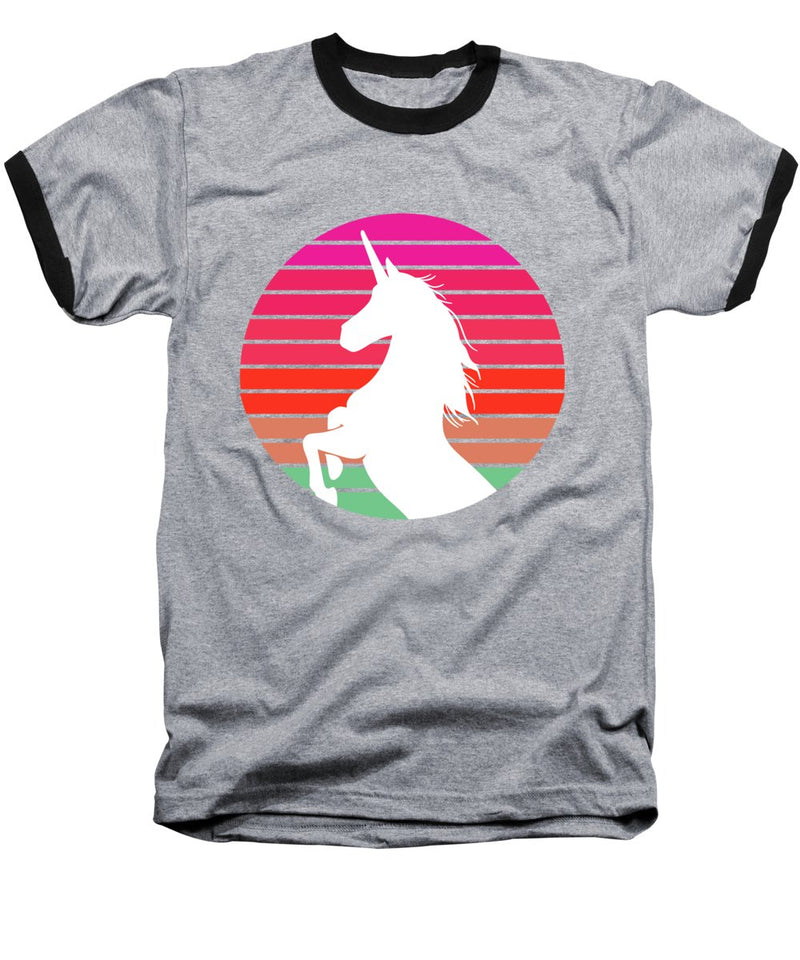 Rainbow Unicorn - Baseball T-Shirt