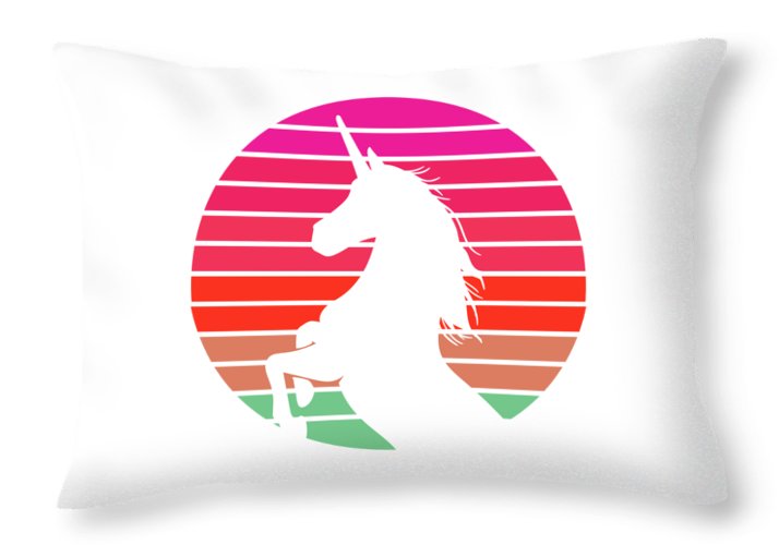 Rainbow Unicorn - Throw Pillow; Insert Included