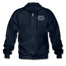 Where Is Shits Creek Anyway? Adult Zip Hoodie - navy