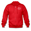 Where Is Shits Creek Anyway? Adult Zip Hoodie - red