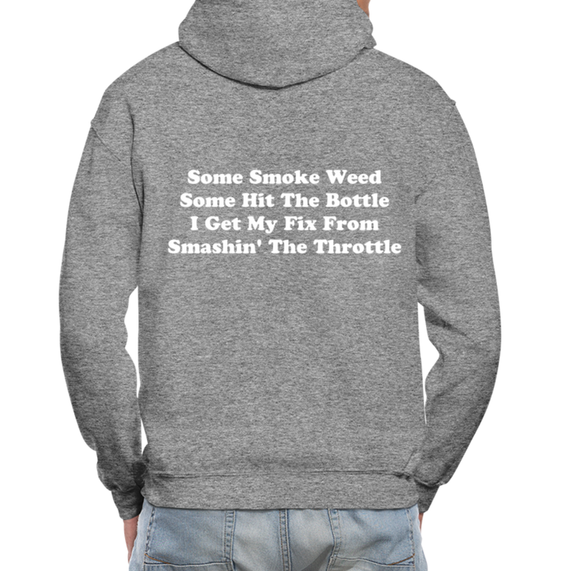 Some Smoke Weed Some Hit THe Bottle Adult Hoodie - graphite heather