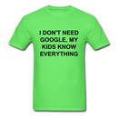 I Don't Need Google, Unisex Classic T-Shirt - kiwi