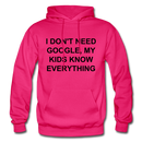 I Don't Need Google Adult Hoodie - fuchsia