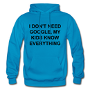 I Don't Need Google Adult Hoodie - turquoise