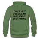 I Don't Need Google Adult Hoodie - military green