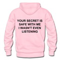 Your Secret Is Safe With Me Heavy Blend Adult Hoodie - light pink