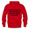 Your Secret Is Safe With Me Heavy Blend Adult Hoodie - red