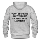 Your Secret Is Safe With Me Heavy Blend Adult Hoodie - heather gray
