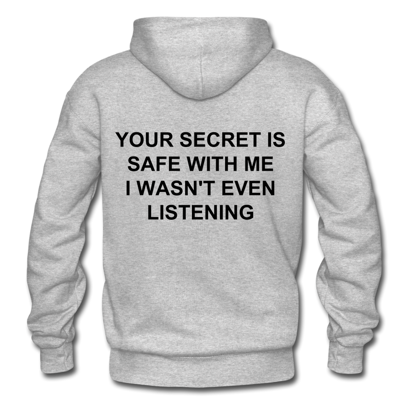 Your Secret Is Safe With Me Heavy Blend Adult Hoodie - heather gray