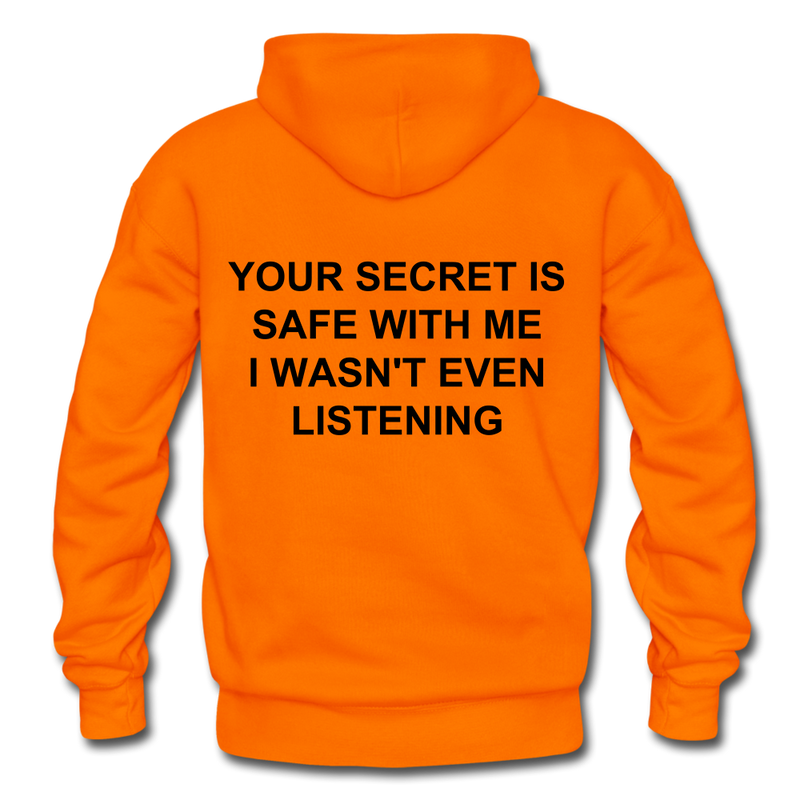 Your Secret Is Safe With Me Heavy Blend Adult Hoodie - orange