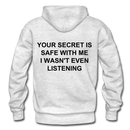 Your Secret Is Safe With Me Heavy Blend Adult Hoodie - light heather gray