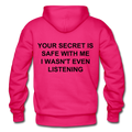 Your Secret Is Safe With Me Heavy Blend Adult Hoodie - fuchsia