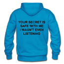 Your Secret Is Safe With Me Heavy Blend Adult Hoodie - turquoise