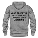Your Secret Is Safe With Me Heavy Blend Adult Hoodie - graphite heather