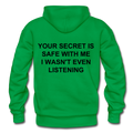 Your Secret Is Safe With Me Heavy Blend Adult Hoodie - kelly green