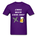 Cars Beer Cool Shit Unisex Classic T-Shirt - purple