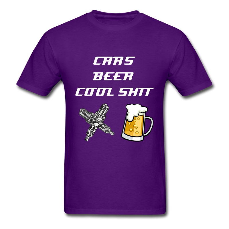 Cars Beer Cool Shit Unisex Classic T-Shirt - purple