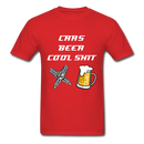Cars Beer Cool Shit Unisex Classic T-Shirt - red