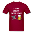 Cars Beer Cool Shit Unisex Classic T-Shirt - dark red