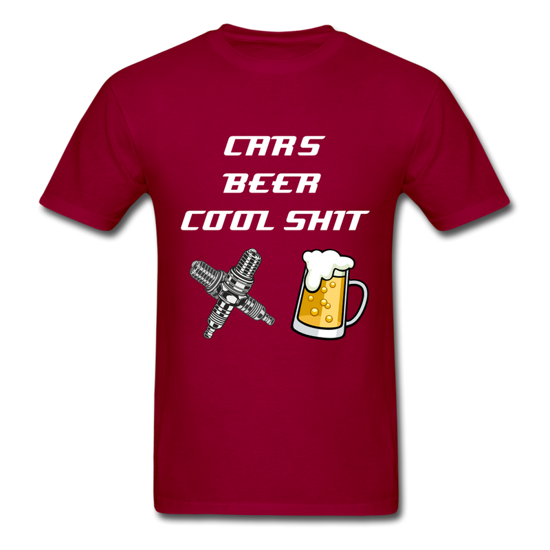 Cars Beer Cool Shit Unisex Classic T-Shirt - dark red