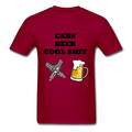 Cars Beer Cool Shit Unisex Classic T-Shirt - dark red