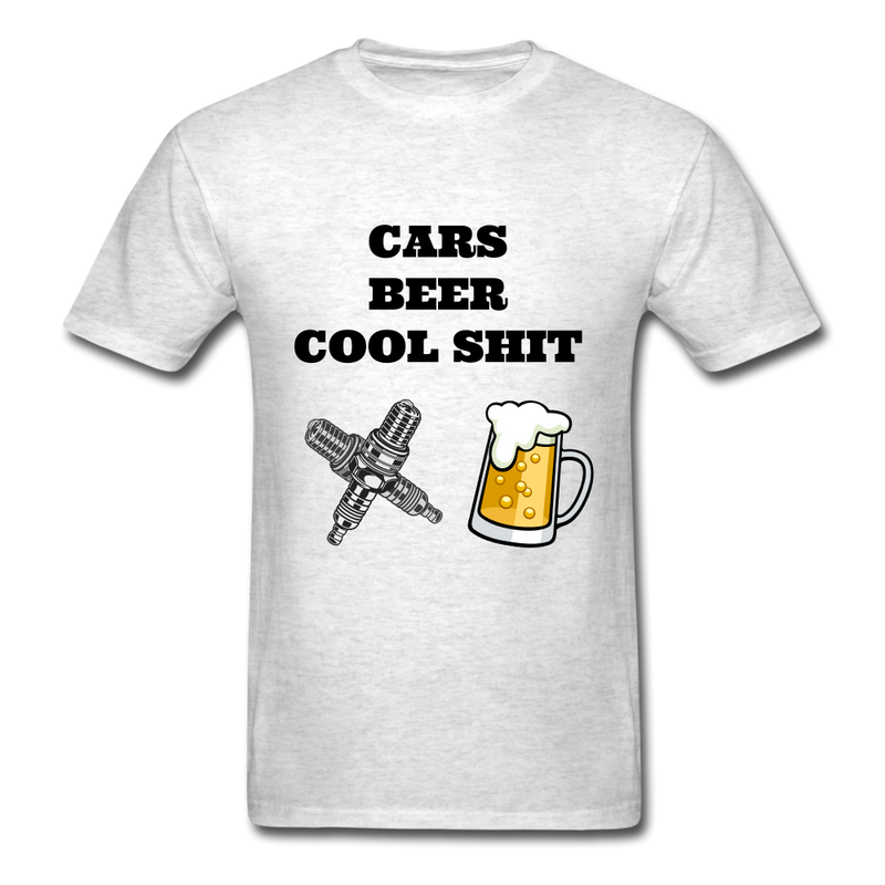 Cars Beer Cool Shit Unisex Classic T-Shirt - light heather gray