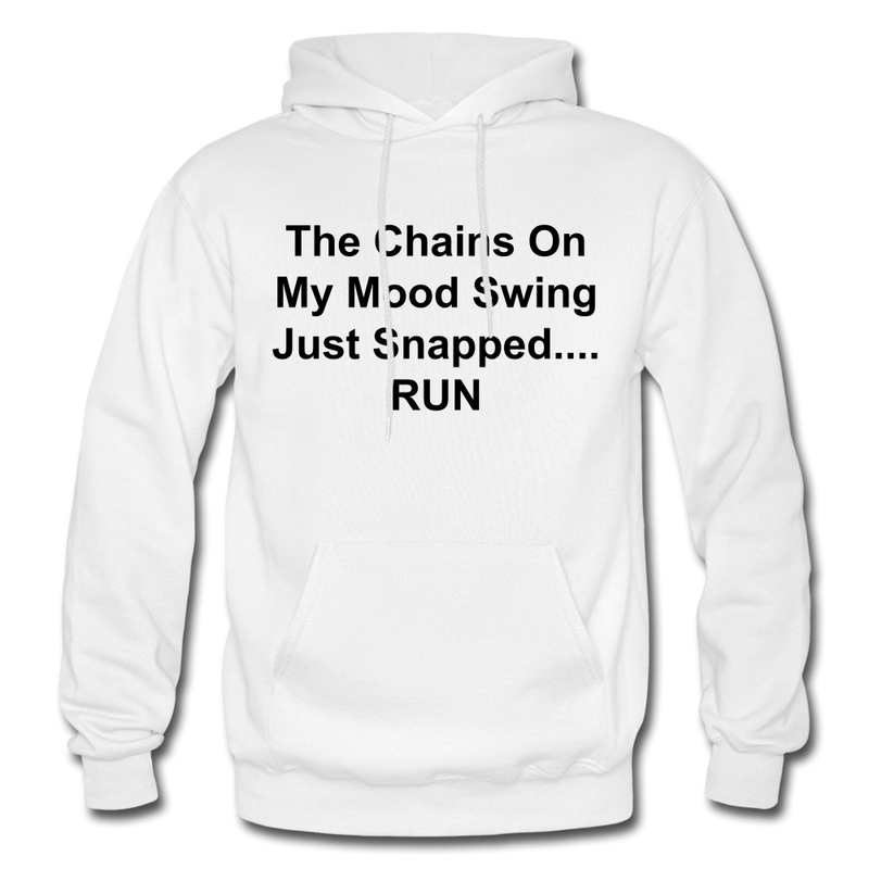 The Chains On My Mood Swing Heavy Blend Adult Hoodie - white