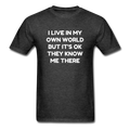 I Live In My Own World Unisex Classic T-Shirt - heather black
