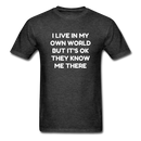 I Live In My Own World Unisex Classic T-Shirt - heather black