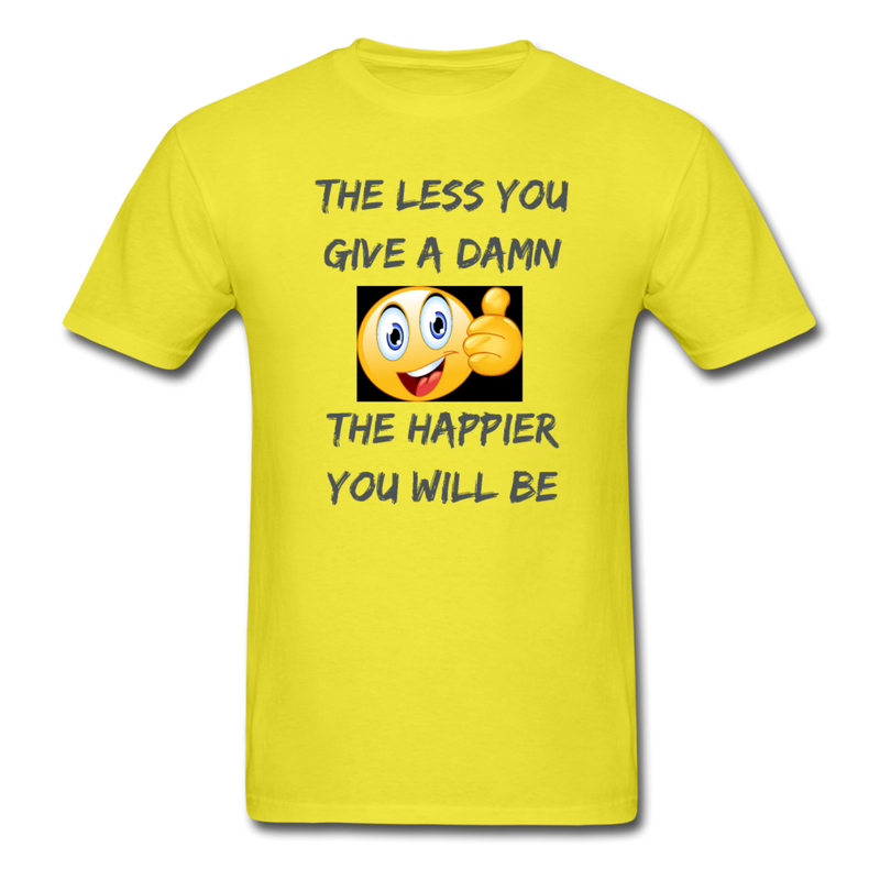 The Less You Give A Damn Unisex Classic T-Shirt - yellow