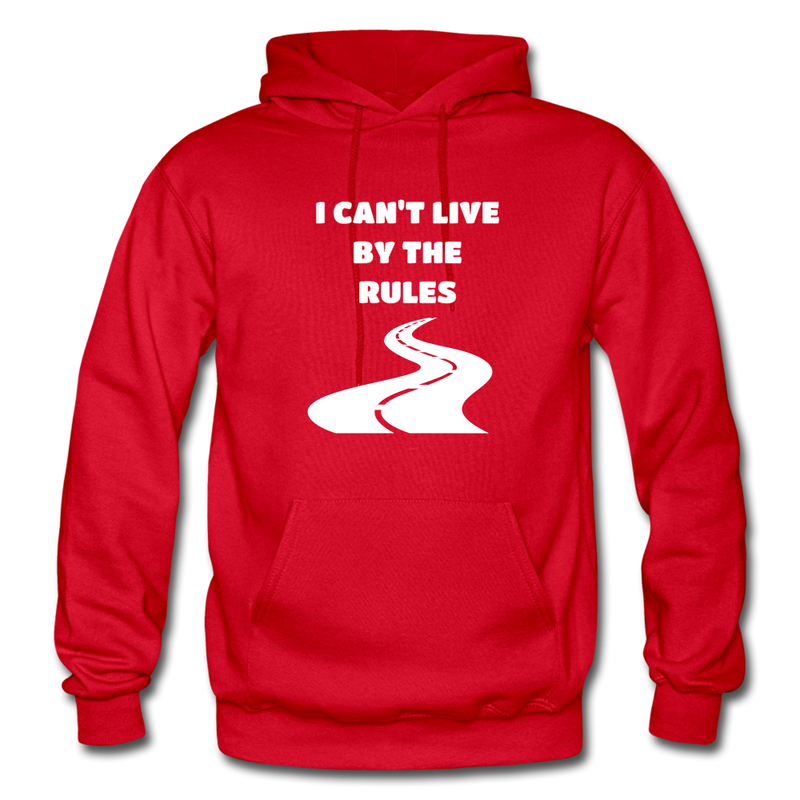 I Can't Live By The Rules Adult Hoodie - red