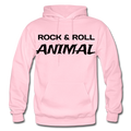 Rock & Roll Animal Heavy Blend Adult Hoodie - light pink
