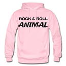 Rock & Roll Animal Heavy Blend Adult Hoodie - light pink