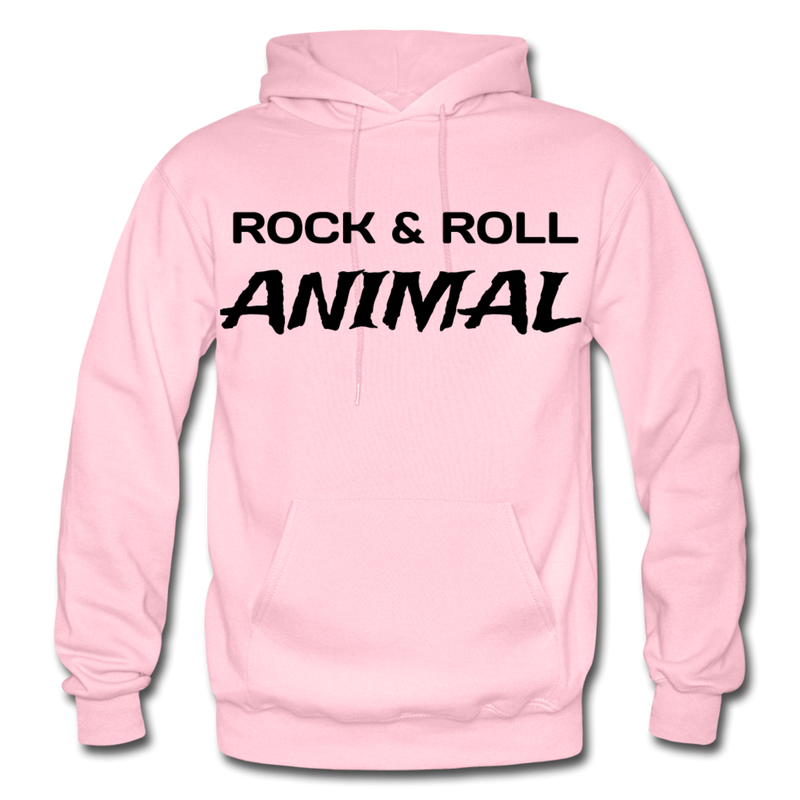 Rock & Roll Animal Heavy Blend Adult Hoodie - light pink