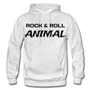 Rock & Roll Animal Heavy Blend Adult Hoodie - light heather gray